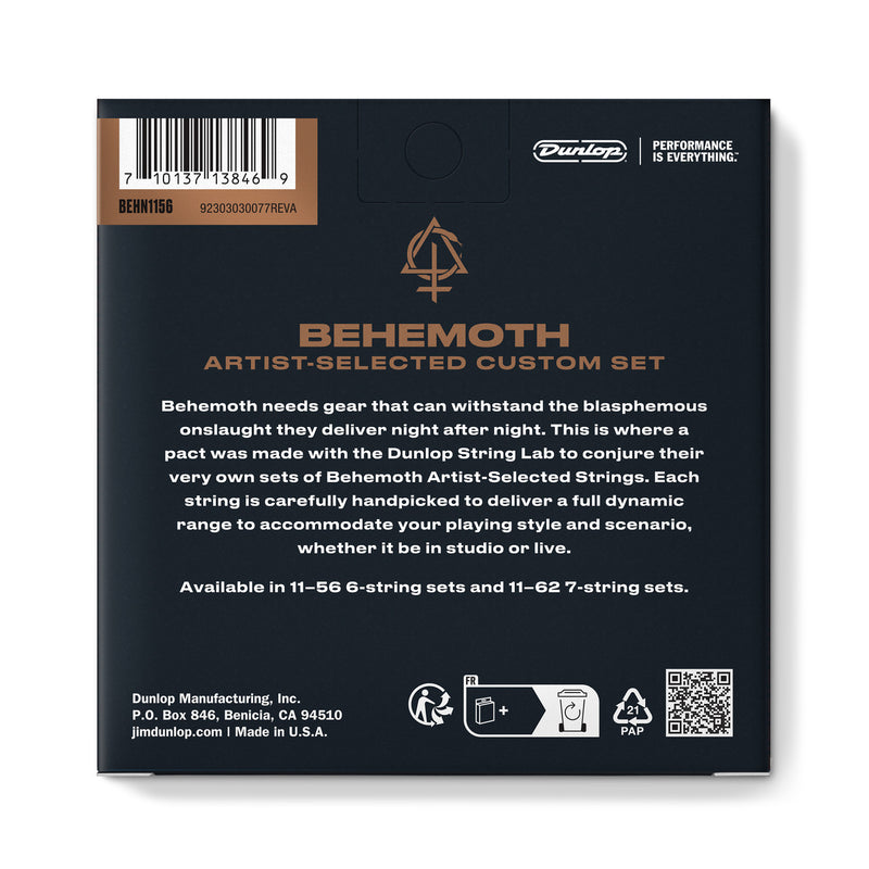 Dunlop BEHN1156 Behemoth Artist-selected Custom Guitar Strings .011-.056