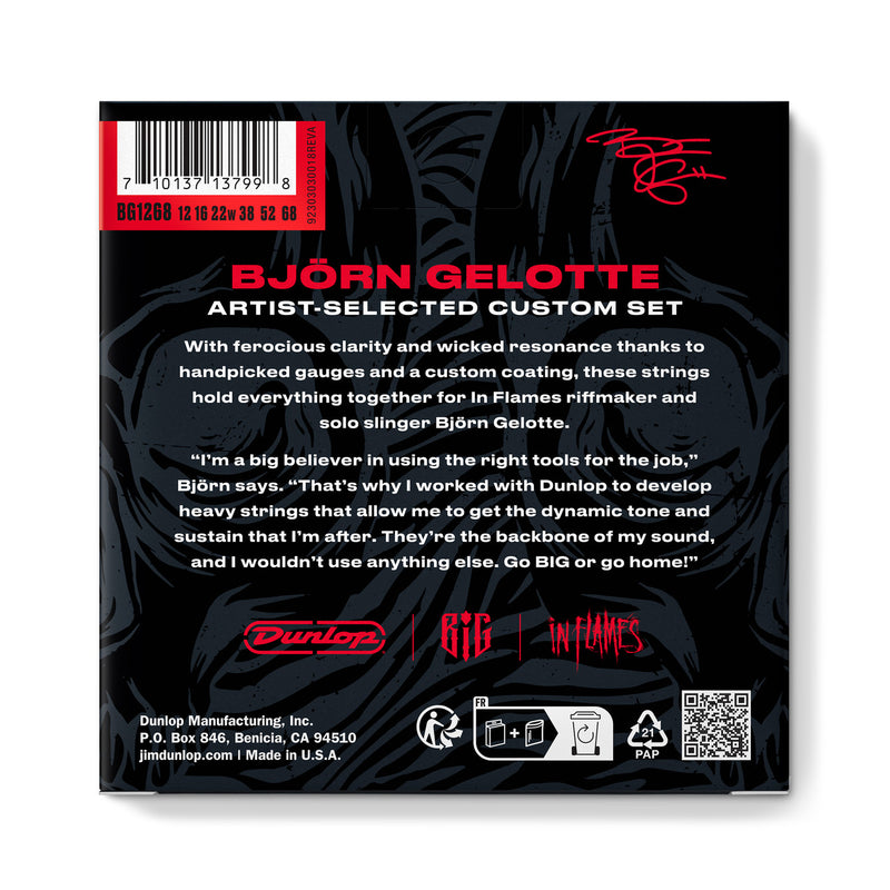 Dunlop BIG1268 Björn Gelotte Artist-Selected Custom Guitar Strings For DROP Bb 12-68