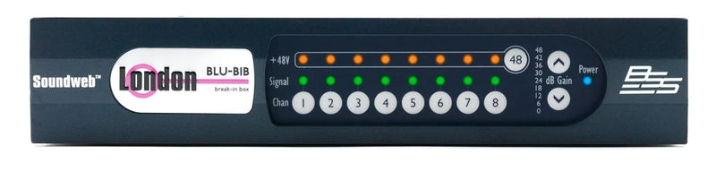 BSS BLU-BIB 8-Channel Analog Break-In Box With BLU Link (Half Rack Width)