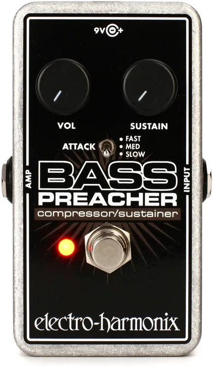 Electro-Harmonix BASS PREACHER Bass Compressor/Sustainer Pedal