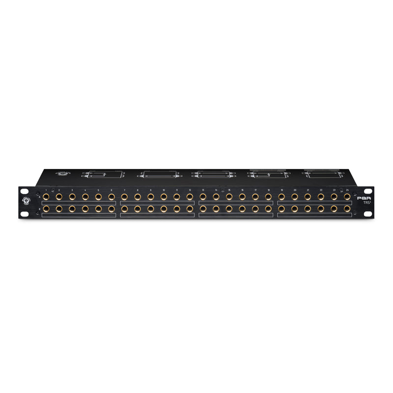 Back Lion PBR-TRS-3 48-Point Gold-Plated TRS Patchbay with 3-Way Switching