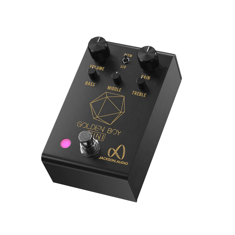 Jackson Audio GOLDEN-BOY-MINI Pédale d'overdrive compacte (noir avec texte doré)