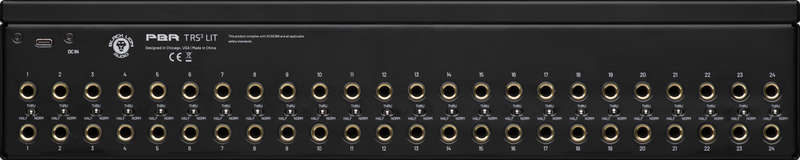 Black Lion Audio PBR TRS3 LIT 48-Point Gold-Plated TRS Patchbay With 3-Way Switching