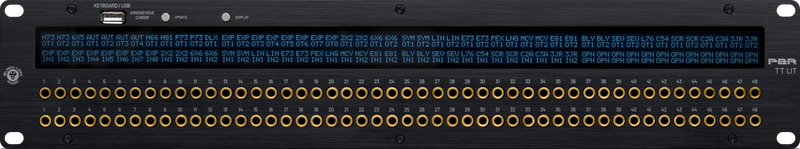 Black Lion Audio PBR-TT-LIT 96-Point Gold-Plated TT/DB25 Patchbay With Customizable LED Display