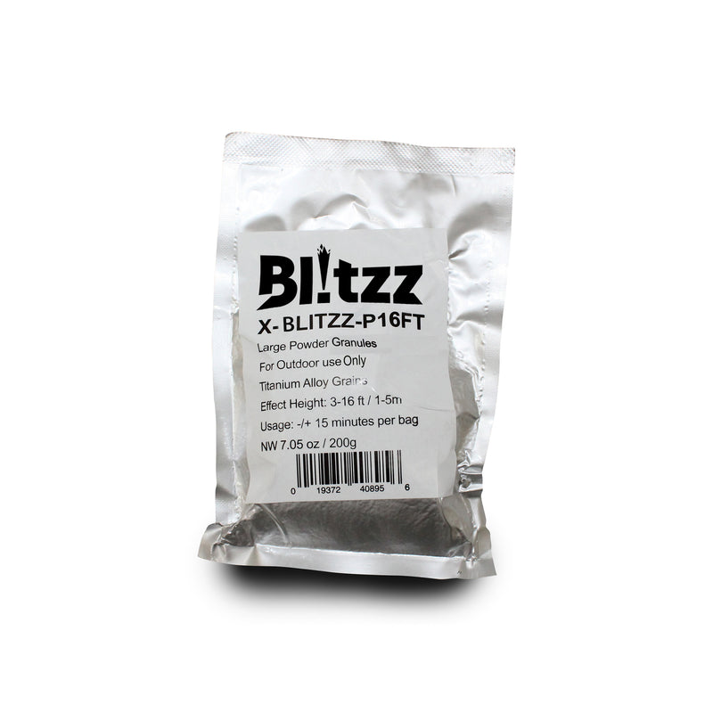 ProX X-BLITZZ-P16FT Blitzz Grande poudre à effet d'étincelle à froid Granulés pour utilisation en extérieur uniquement Effet de grains en alliage de titane Hauteur : 3-16 pieds 1-5 m