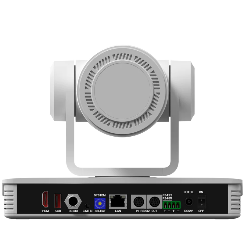 DVDO C5-1-W Caméra AI PTZ 4K avec HDMI/IP/3G-SDI/USB (Blanc)