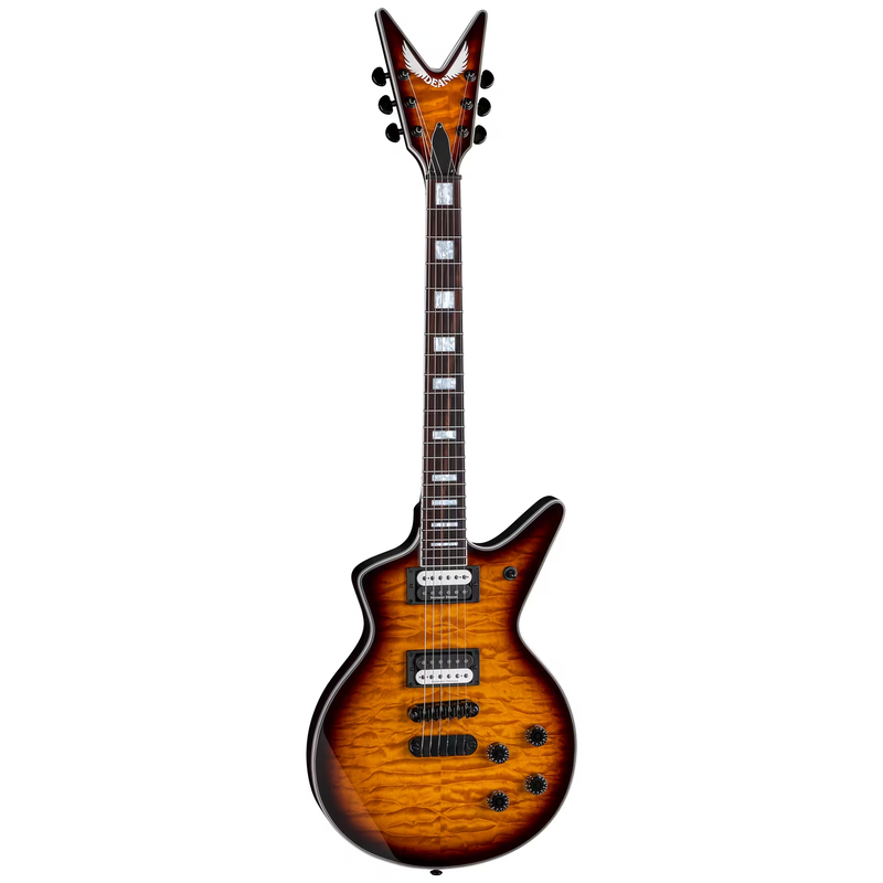 Dean Guitars CADI SEL QM TBZ Cadillac Select Quilt Top Electric Guitar (Trans Brazilia)