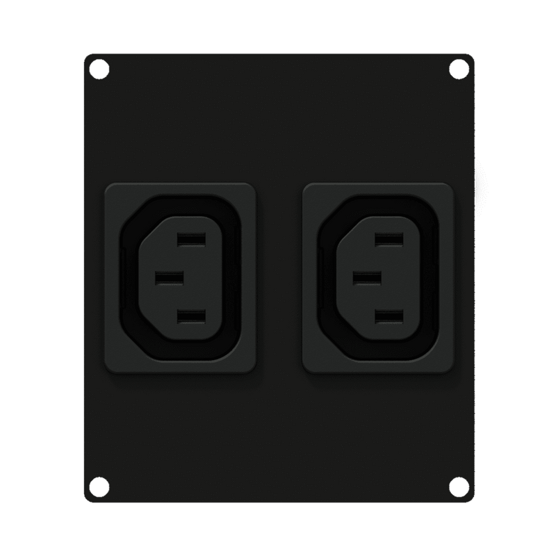 Caymon CASY282/B 2x Euro Power Outlet Wall Plate