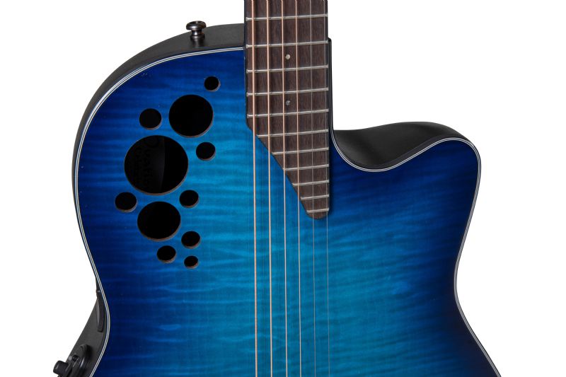 Ovation CE44P-BLFL-G Celebrity Elite Plus Acoustic / Electric Guitar (Blue Flame)