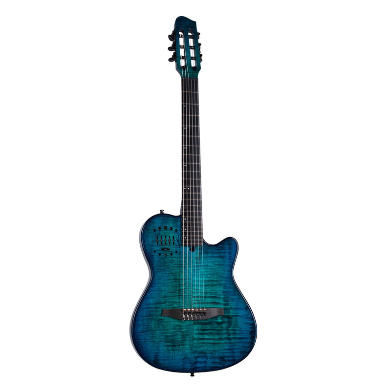 Godin Guitars MULTIAC MUNDIAL DLX LTD Hollow Body Electric Guitar (Ocean Burst)