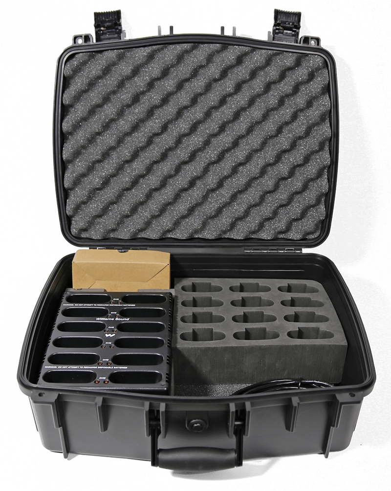 Williams AV CHG 3512 PRO Body-Pack Charger, 12 bay, with Case