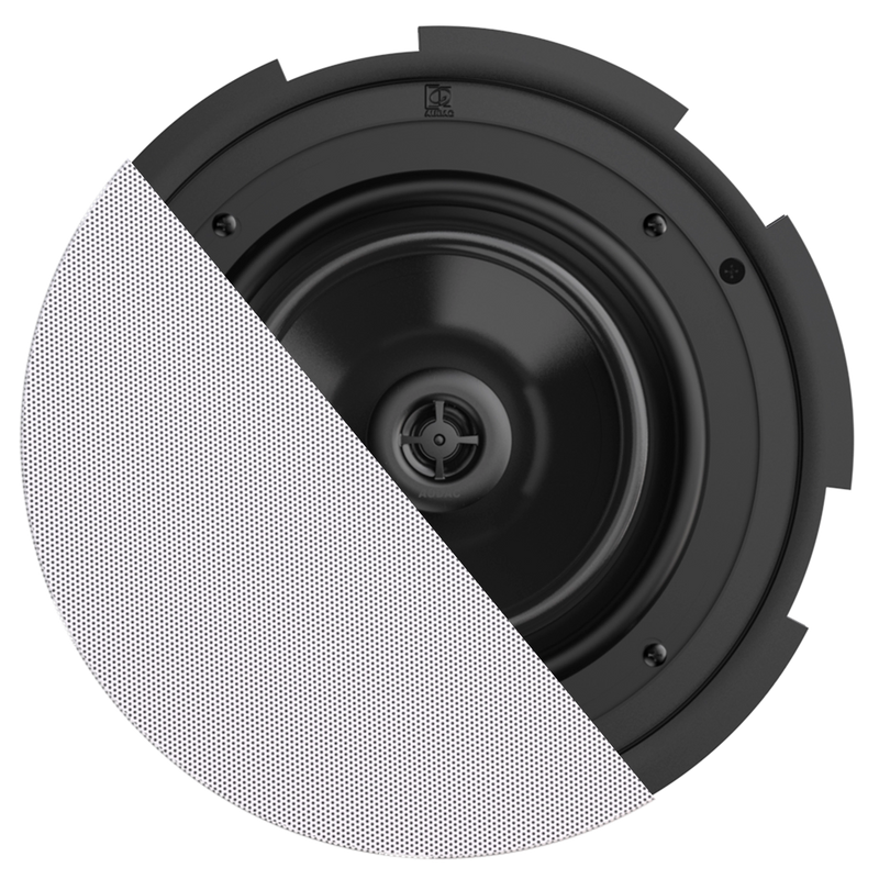 Audac CIRA824I/W QuickFit 2 Way Ceiling Speaker with TwistFix Grill (White) - 8"