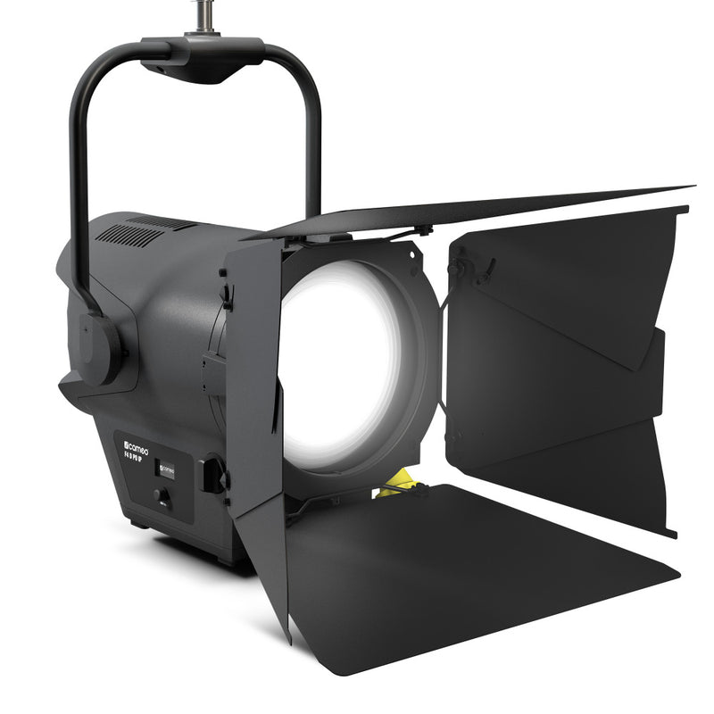 Theatrixx CLF4DPOIP Professional Pole-Operated IP65 Fresnel White Daylight - Includes Barndoor and Gel Frame