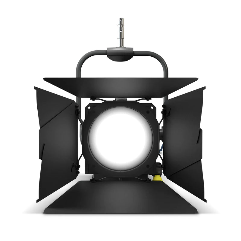 Theatrixx CLF2DPO Lumière du jour blanche Fresnel à commande professionnelle sur poteau - Comprend une porte d'entrée et un cadre en gel