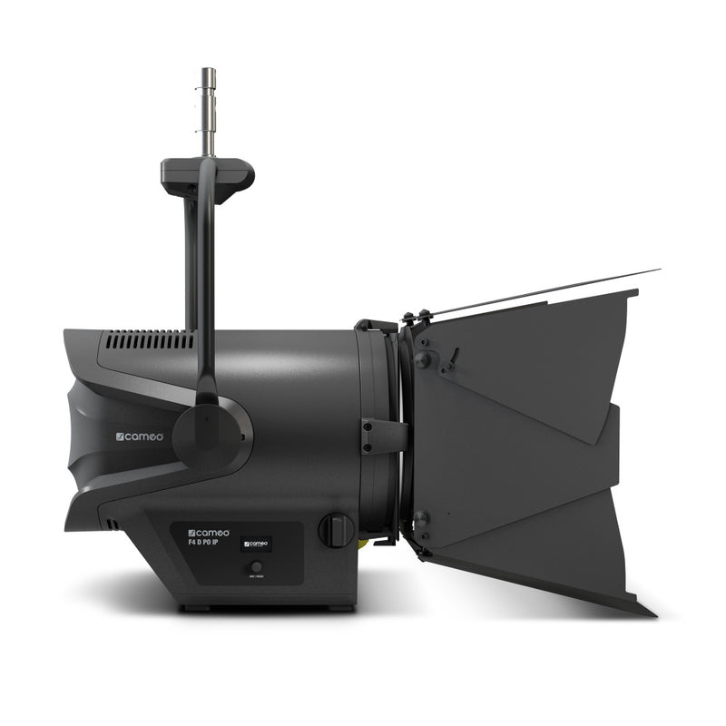 Theatrixx CLF4DPOIP Professional Pole-Operated IP65 Fresnel White Daylight - Includes Barndoor and Gel Frame