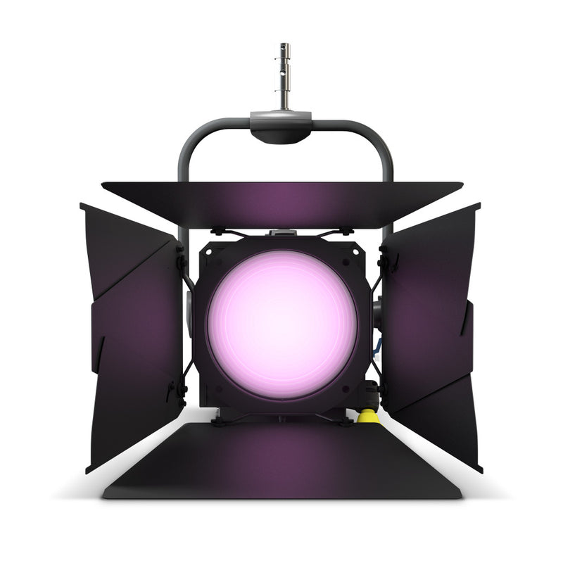 Theatrixx CLF4FCPOIP Professional Pole-Operated IP65 Fresnel Full Color - Includes Barndoor and Gel Frame (RGBW)