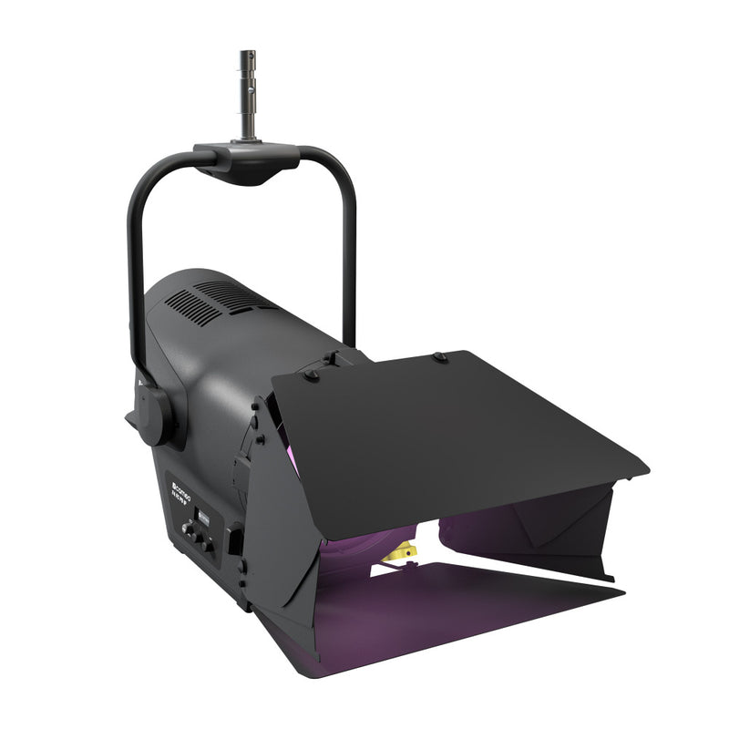 Theatrixx CLF4FCPOIP Professional Pole-Operated IP65 Fresnel Full Color - Includes Barndoor and Gel Frame (RGBW)