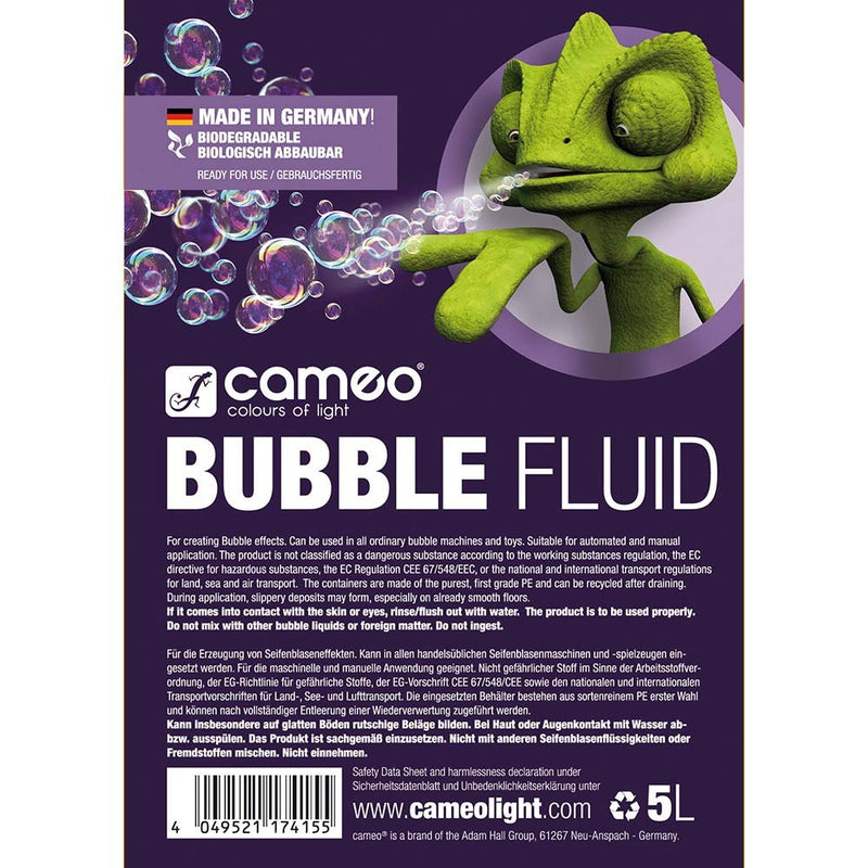 Theatrixx CLFBUBBLE5L Special Fluid Soap Bubbles - 5L