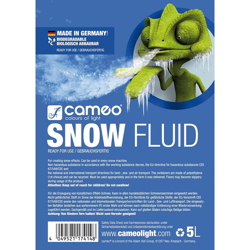 Theatrixx CLFSNOW5L Special Fluid for Snow Machines Foam - 5 L