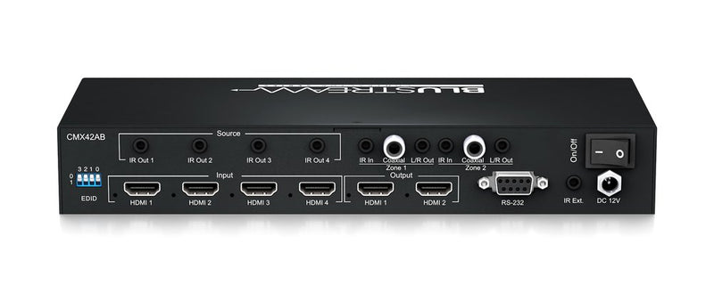 Matrice HDMI Blustream CMX42AB Contractor 4x2 4K avec répartition audio - 18 Gbit/s