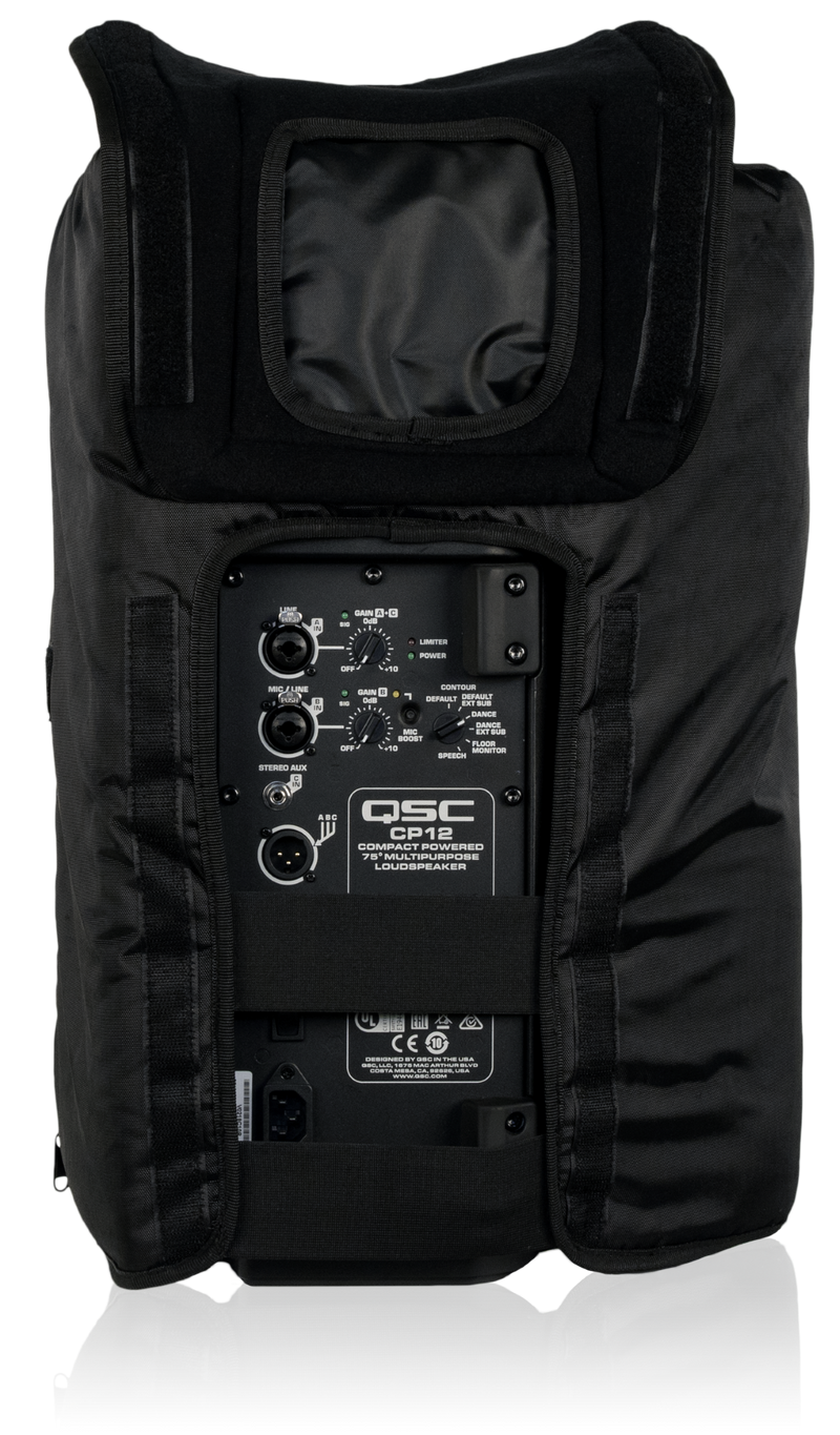 QSC CP8-Outdoor-Cover en nylon et couvercle en maillage pour CP8 avec panneau d'amplificateur amovible