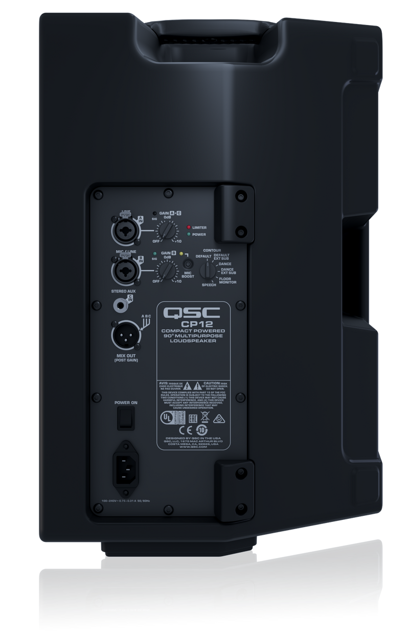 Louddspier Powered QSC CP12 1000W - 12 "