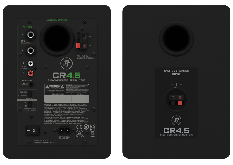 Mackie CR4.5 Passive Studio Monitors - 4.5"