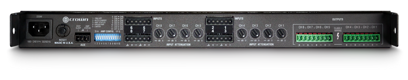 Crown CT8150A Amplificateur de puissance 8 canaux, 125 W à 4 Ω