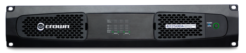 Crown DCI4X1250DA Amplificateur de puissance 4 canaux 1250 W @ 4 Ω avec audio en réseau Dante™/AES67 et 70 V/100 V/EN 54-16