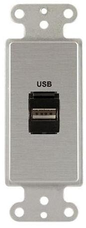 Covid D1119F-CA Keystone USB-2-AA Plaque murale (Clear Anodisé)