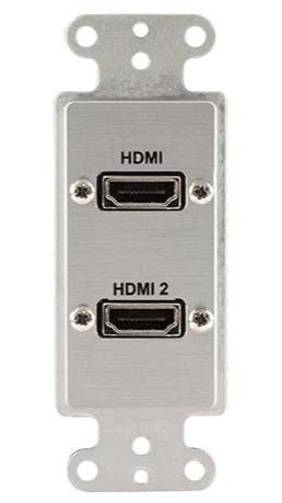 Covid D1217P-CA HDMI Female Pigtail Wall Plate (Clear Anodized)