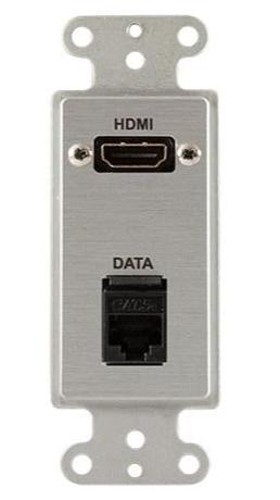 Covid D1227F-CA HDMI Female, RJ45-CAT5 Wall Plate (Clear Anodized)