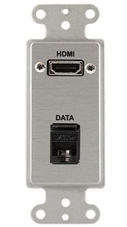 Covid D1227M-CA HDMI Pigtail, RJ45-CAT5 Wall Plate (Clear Anodized)