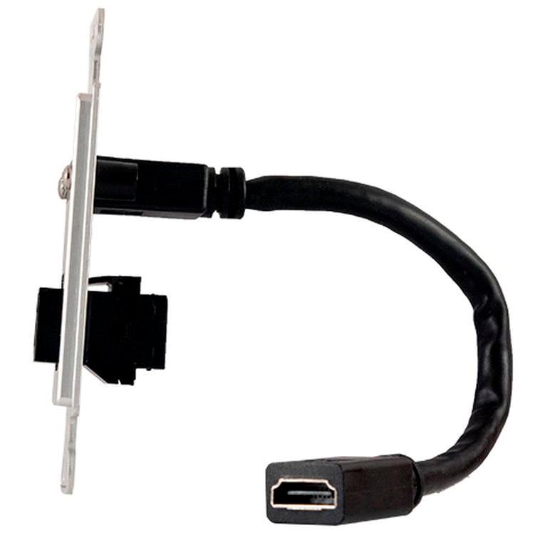 Covid D1227M-CA HDMI Pigtail, RJ45-CAT5 Plaque murale (anodisé transparent)