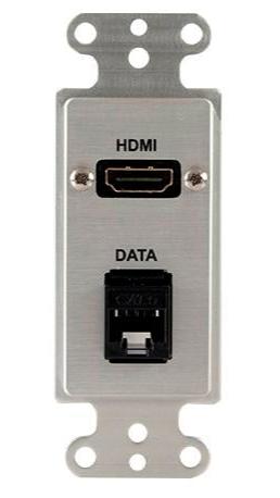 Covid D1229M-CA HDMI Pigtail, RJ45-CAT6 Wall Plate (Clear Anodized)