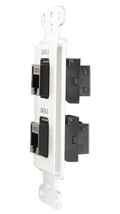 Covid D1230F-CA Keystone RJ45-CAT6 Plaque murale (anodisé transparent)