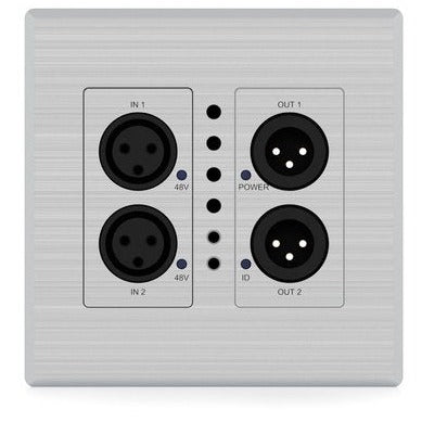 Blustream DA22XLR-WP-US Line / MIC 2+2 XLR Dante® Audio Wall Plate US