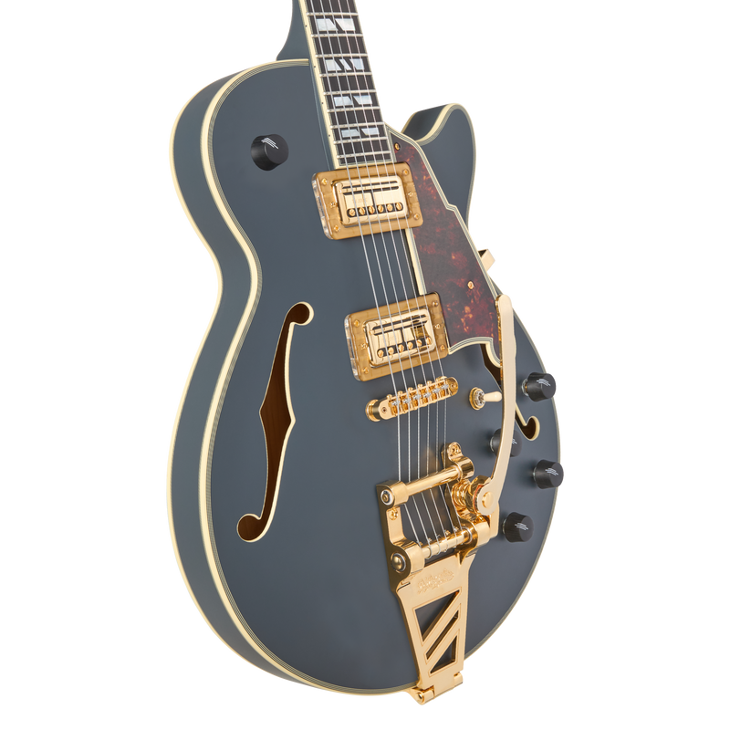 D'Angelico DADSSBW3MTS Bobby Weir 3 Semi Hollow-Body Electric Guitar (Matte Stone)