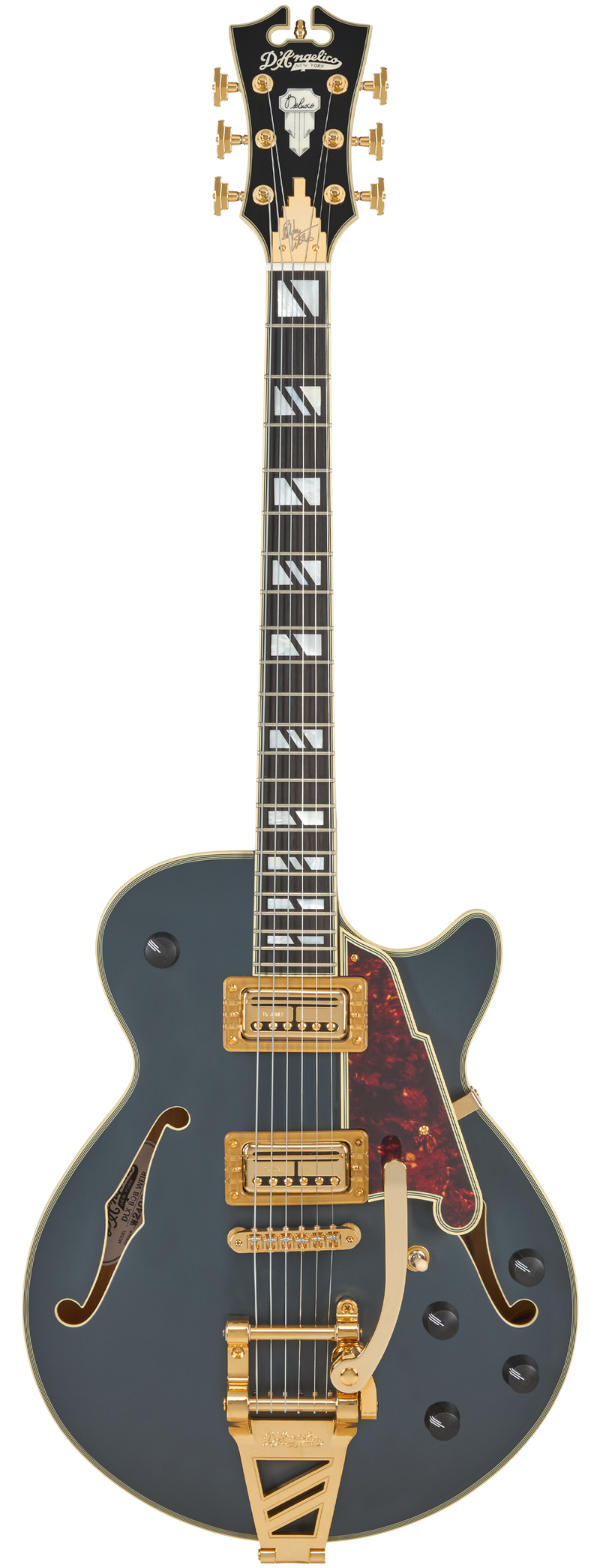 D'Angelico DADSSBW3MTS Bobby Weir 3 Semi Hollow-Body Electric Guitar (Matte Stone)