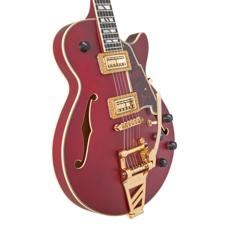 D'Angelico DELUXE SS Bobby Weir 3 Limited Edition Semi-Hollow Electric Guitar (Satin Trans Wine)