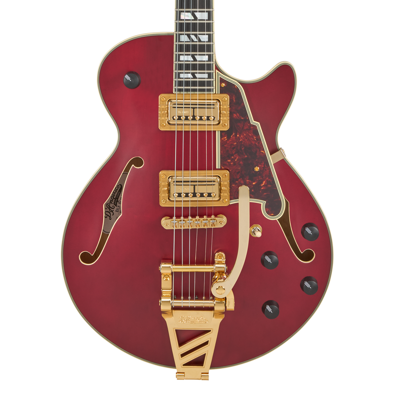 D'Angelico DELUXE SS Bobby Weir 3 Limited Edition Semi-Hollow Electric Guitar (Satin Trans Wine)