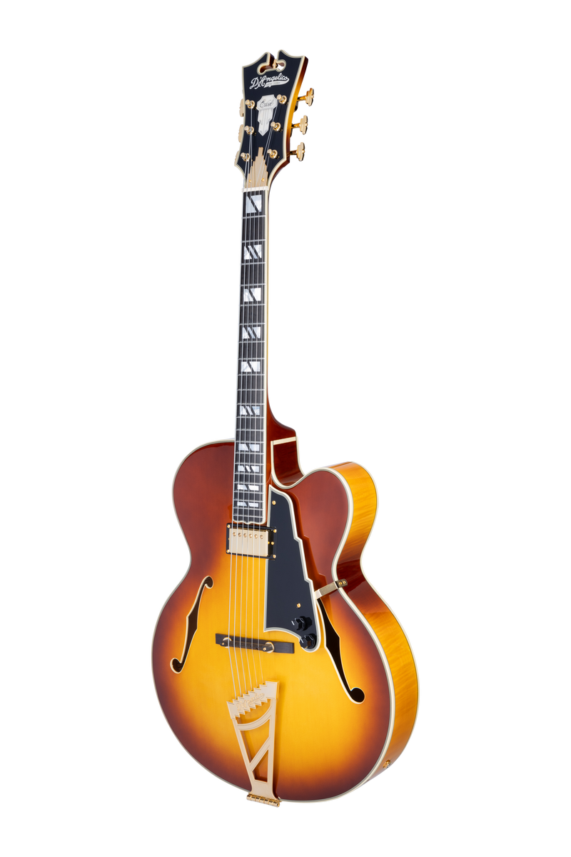 D'Angelico EXCEL EXL-1 Guitare électrique semi-creuse (Dark Iced Tea Burst)