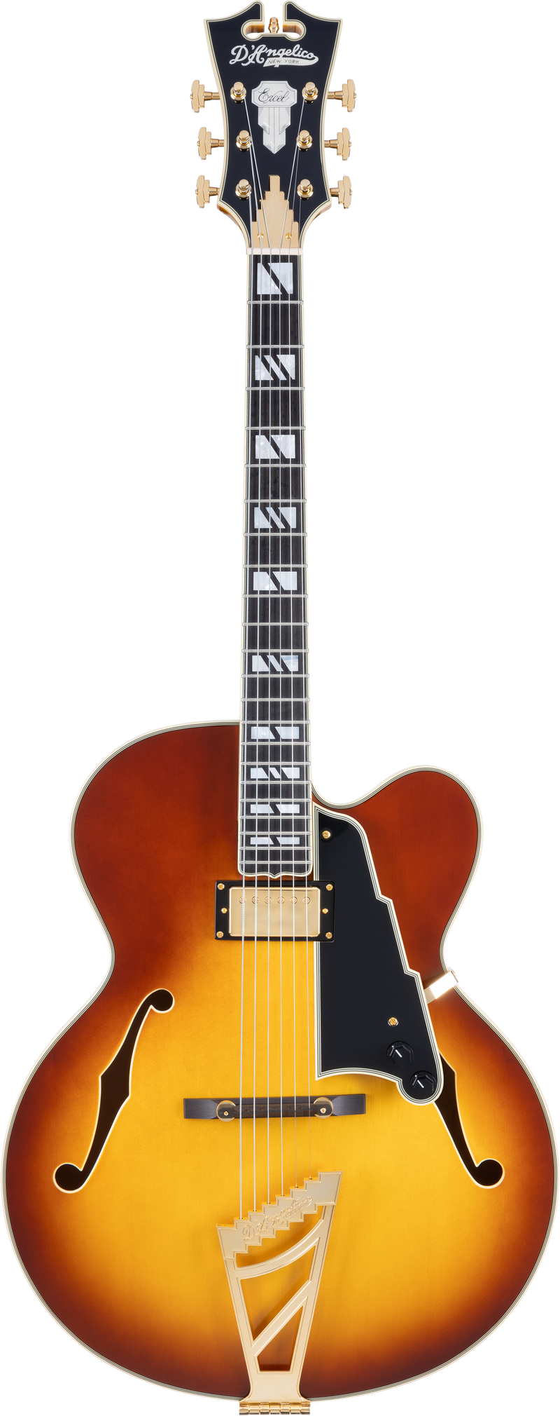 D'Angelico EXCEL EXL-1 Guitare électrique semi-creuse (Dark Iced Tea Burst)