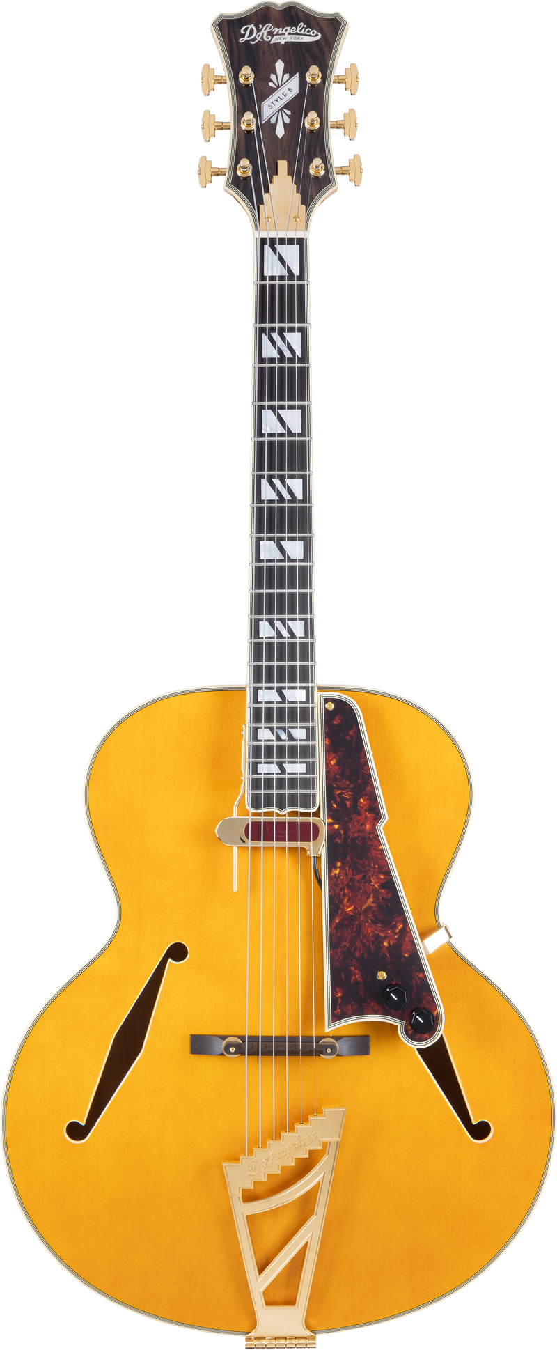 D'Angelico EXCEL STYLE B Hollow Body Electric Guitar (Amber)