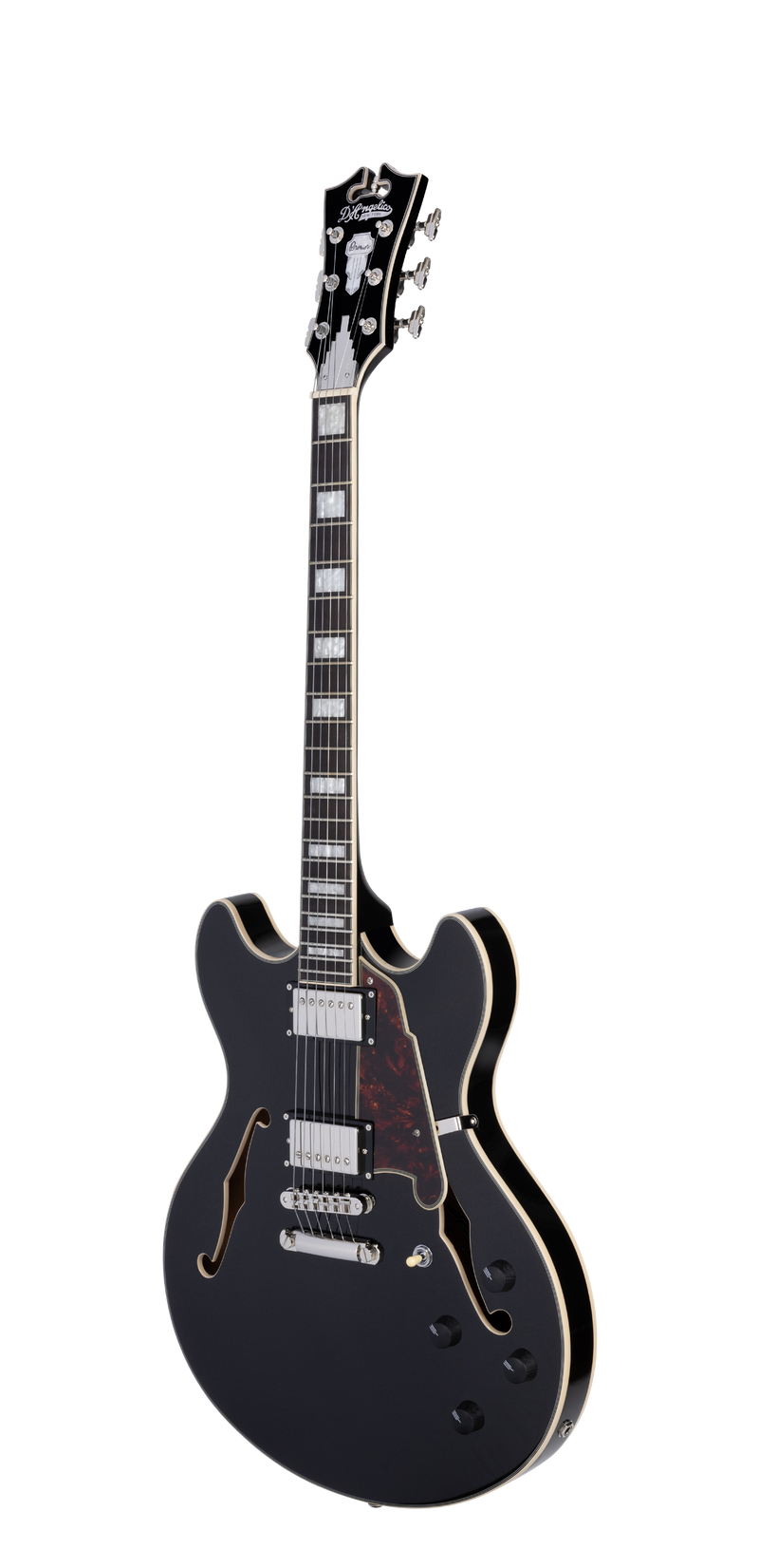 D'Angelico PREMIER DC Series Semi Hollow-Body Electric Guitar (Black Flake)