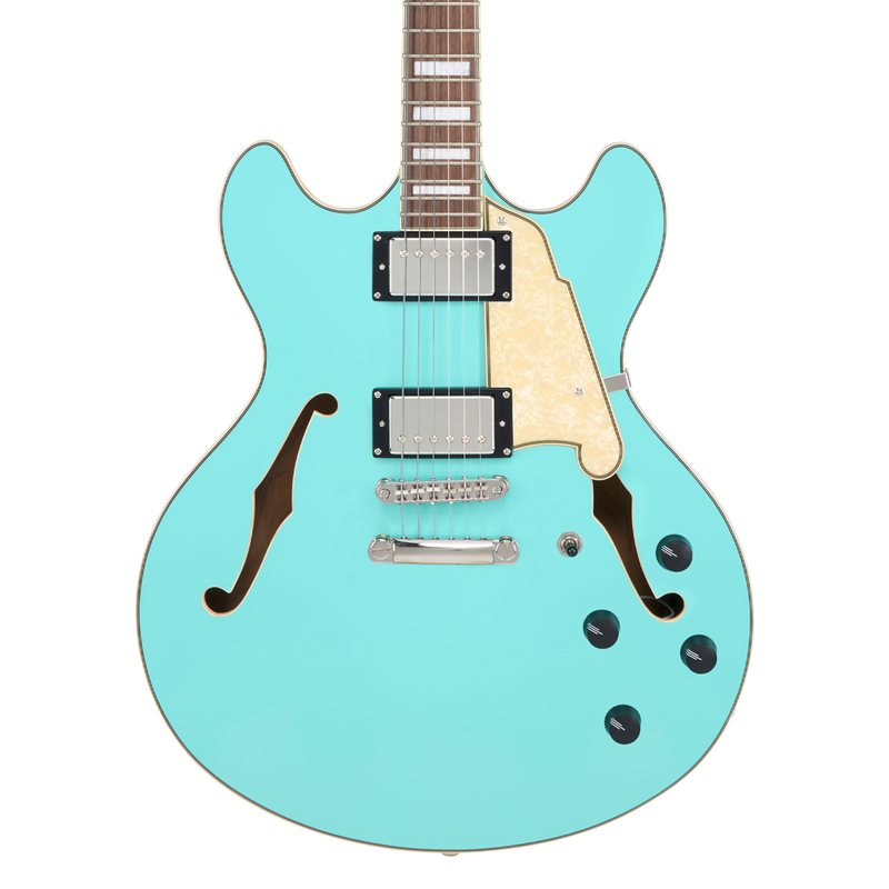 D'Angelico PREMIER DC Semi-Hollow Electric Guitar (Surf Green)