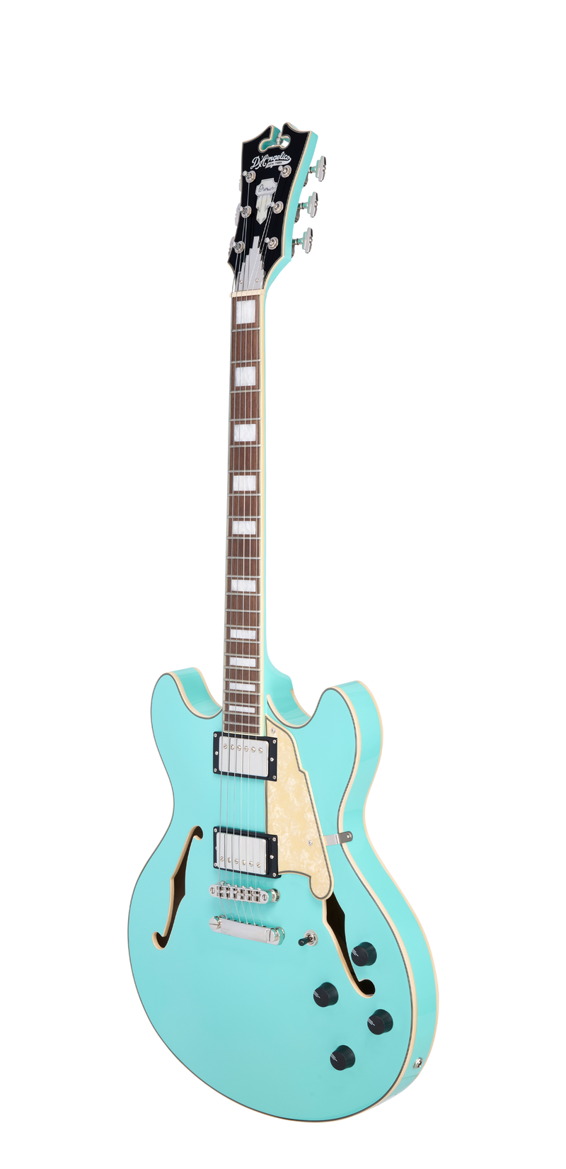 D'Angelico PREMIER DC Semi-Hollow Electric Guitar (Surf Green)