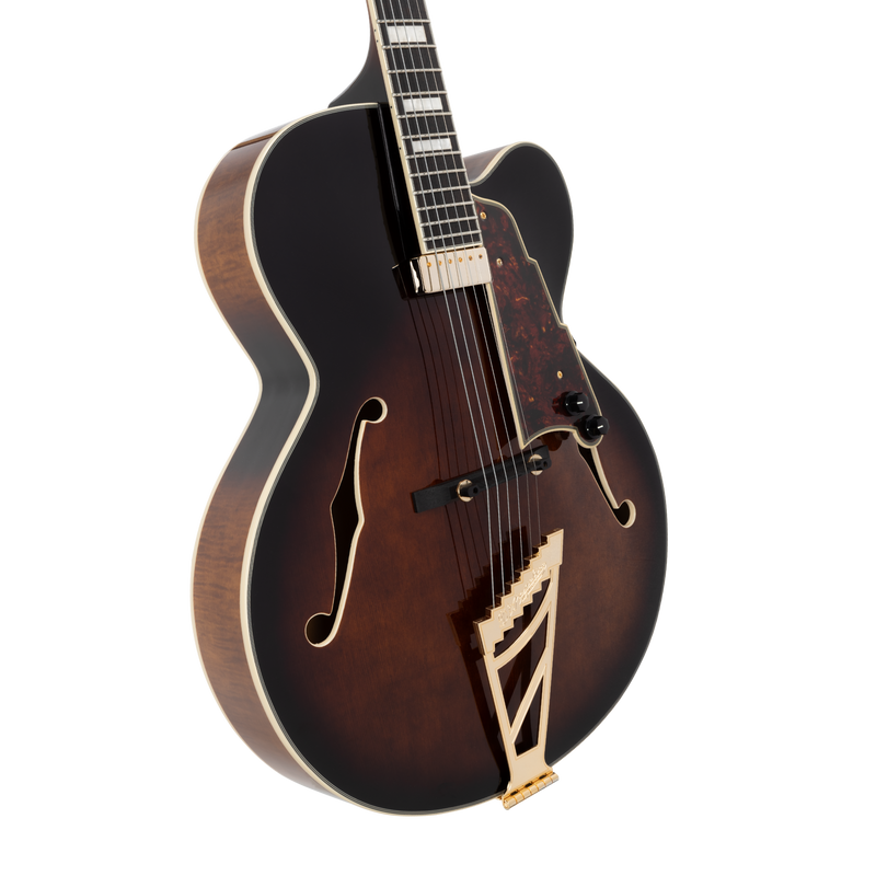 D'Angelico PREMIER EXL-1 Hollow Body Electric Guitar (Brown Burst)