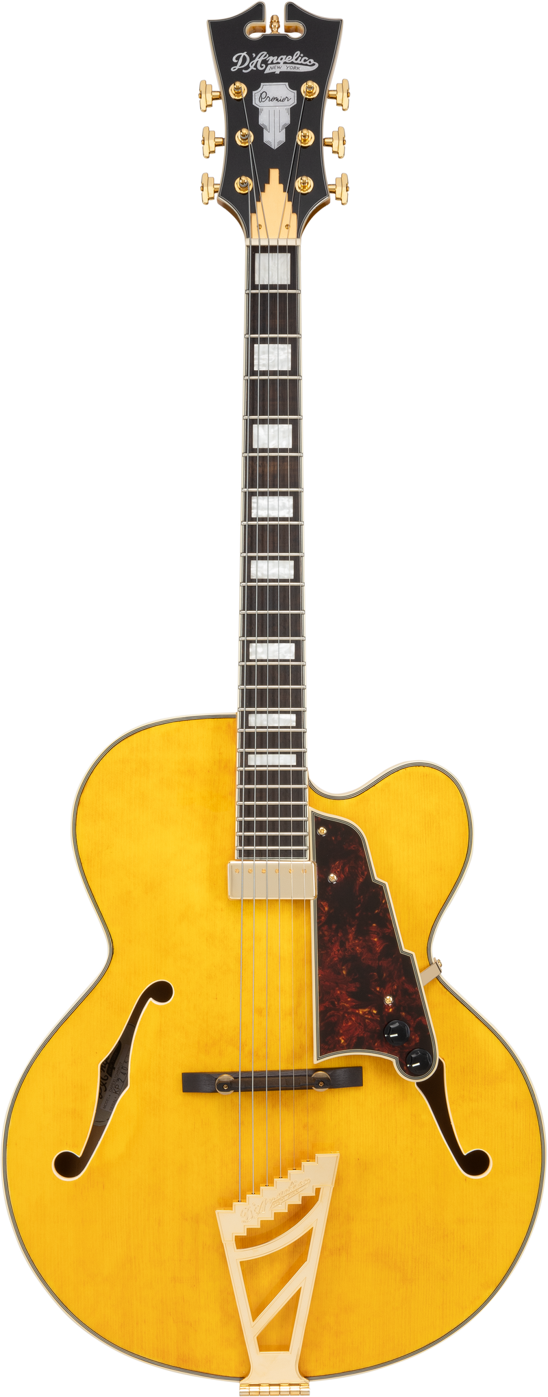 D'Angelico PREMIER EXL-1 Hollow Body Electric Guitar (Honey Blonde)