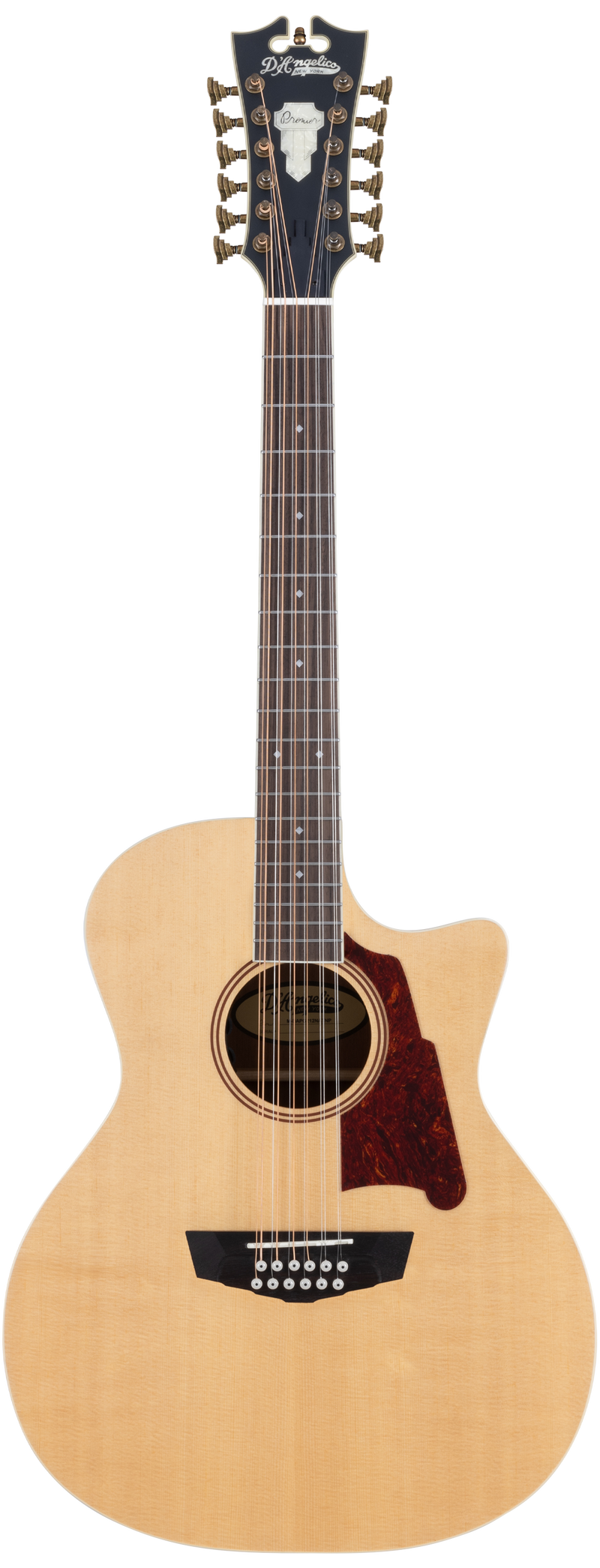D'Angelico FULTON GRAND AUDITORIUM 12-String Acoustic Guitar (Natural)